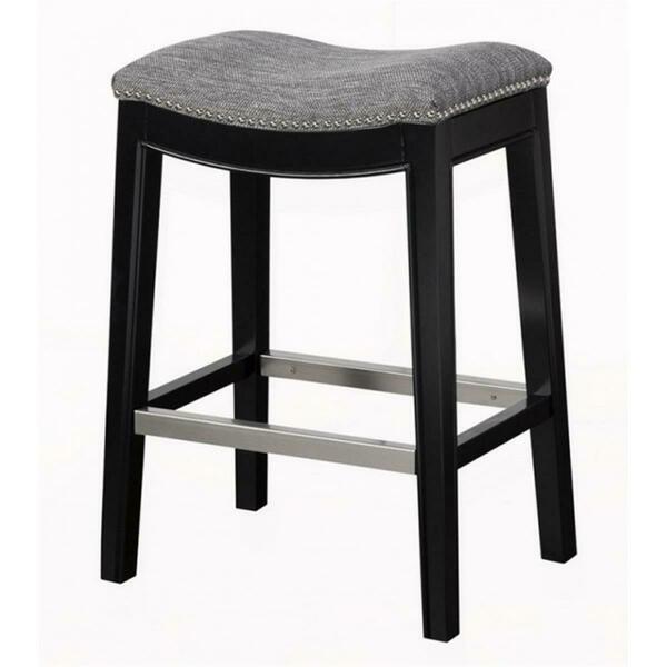 Madison Park Belfast Saddle Counter Stool, Grey FPF20-0401